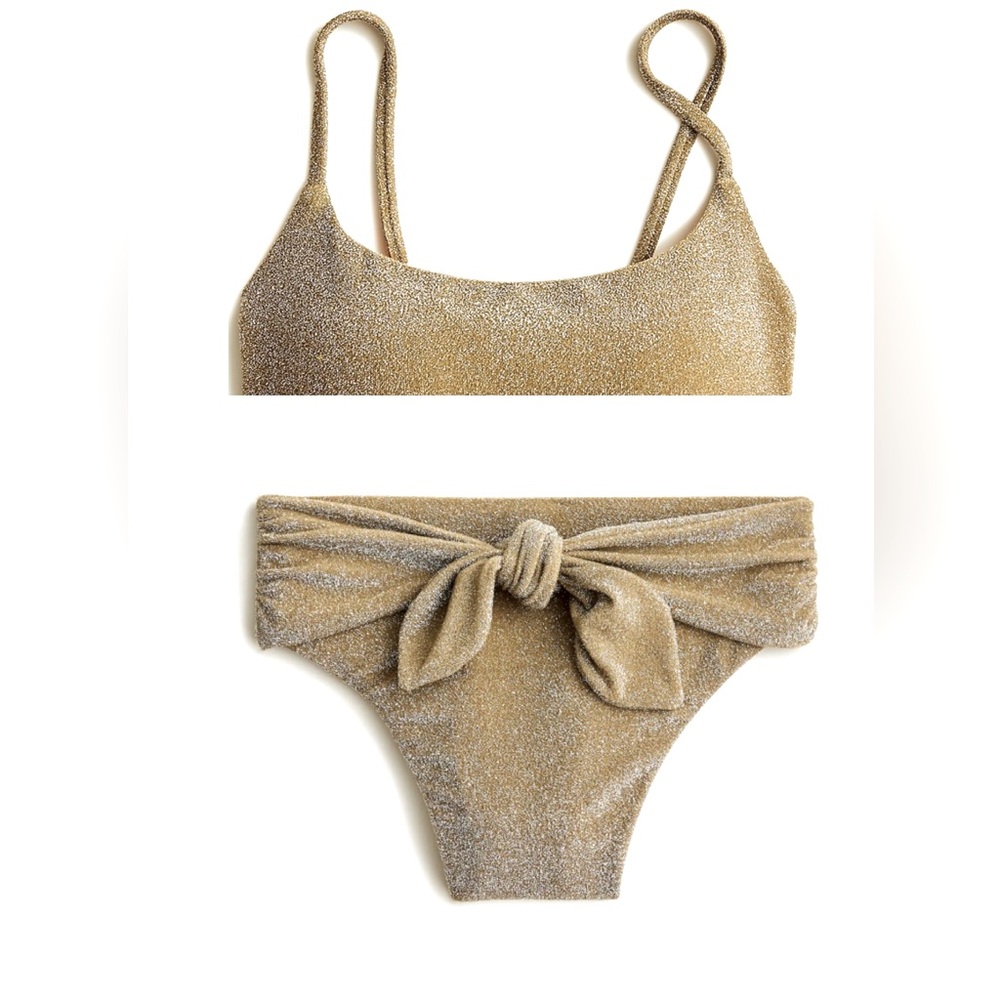 JCREW Gold and Silver Sparkle Bikini